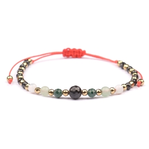 Bransoletka celebrytka TURMALIN + znak zodiaku BYK zodiak